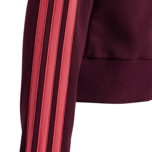 Adidas Junior Girls 3-Stripes French Terry Full-Zip Cropped Hoodie korter meiden vest met rits