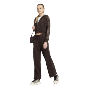 Adidas JG An 3S Ft FZ comfortabel meidenvest met capuchon, doorlopende rits en iconische 3-Stripes