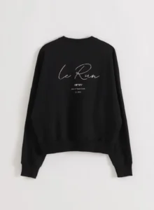 Black Le Run Running Sweatshirt ademende en warme zwarte hardlooptrui