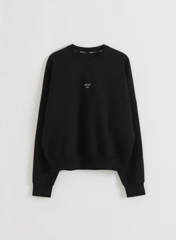 Black Le Run Running Sweatshirt ademende en warme zwarte hardlooptrui