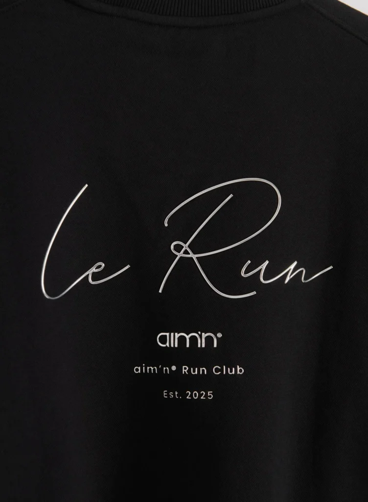Black Le Run Running Sweatshirt ademende en warme zwarte hardlooptrui