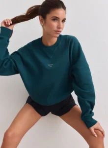 Aim'n Lagoon Le Run Running Sweatshirt ademende en warme lagoon dames hardlooptrui