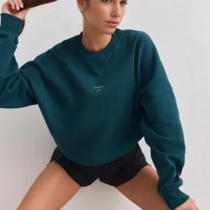 Aim'n Lagoon Le Run Running Sweatshirt ademende en warme lagoon dames hardlooptrui