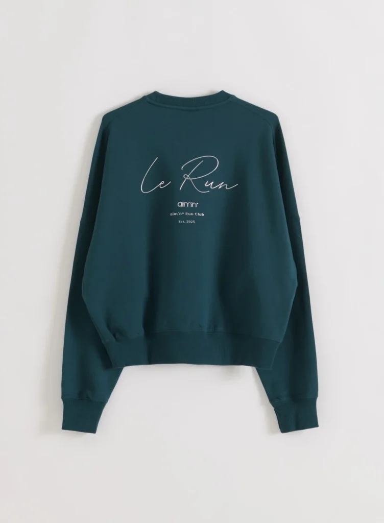 Aim'n Lagoon Le Run Running Sweatshirt ademende en warme lagoon dames hardlooptrui