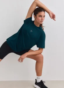 Aim'n Lagoon Le Run Seamless Running T-shirt naadloos en ademend blauw dames hardloopshirt