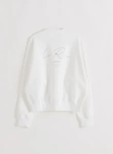 Aim'n White Le Run Running Sweatshirt ademende en warme witte dames hardlooptrui