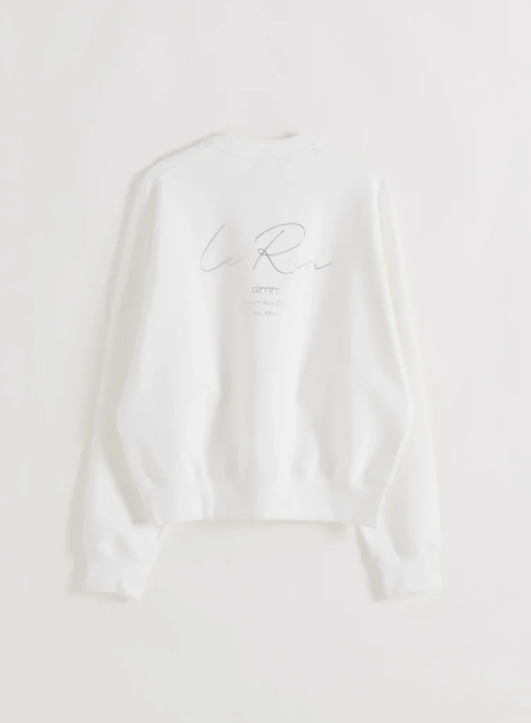 Aim'n White Le Run Running Sweatshirt ademende en warme witte dames hardlooptrui