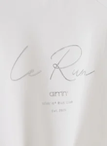Aim'n White Le Run Running Sweatshirt ademende en warme witte dames hardlooptrui