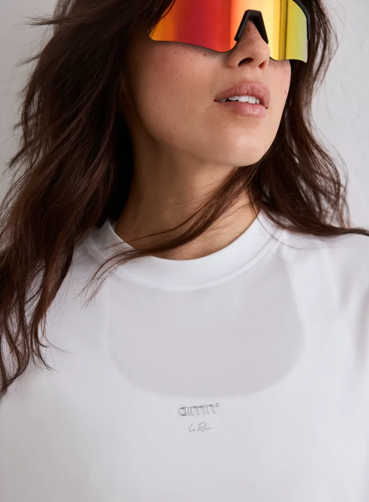 Aim'n White Le Run Seamless Running T-shirt naadloos en ademend wit dames hardloopshirt