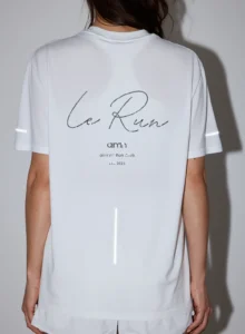 Aim'n White Le Run Seamless Running T-shirt naadloos en ademend wit dames hardloopshirt