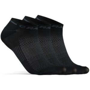 Craft Core Dry Shaftless Sock 3-pack zwarte enkelsokken voor hardlopen en fitness