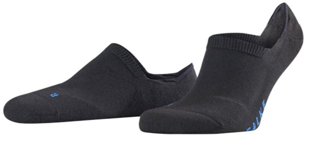 Falke Cool Kick Invisible 16601-3000 zwarte extra lage onzichtbare sokken met L R aanduiding