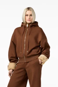 Goldbergh Seika Hooded Full Zip Cardigan luxe dames vest met capuchon en doorlopende rits