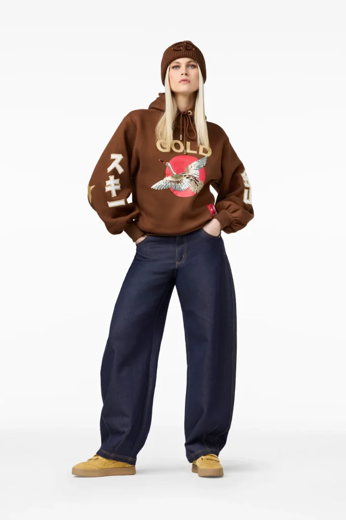 Goldbergh Tobu Hooded Sweater luxe dames trui met capuchon en merkdetails