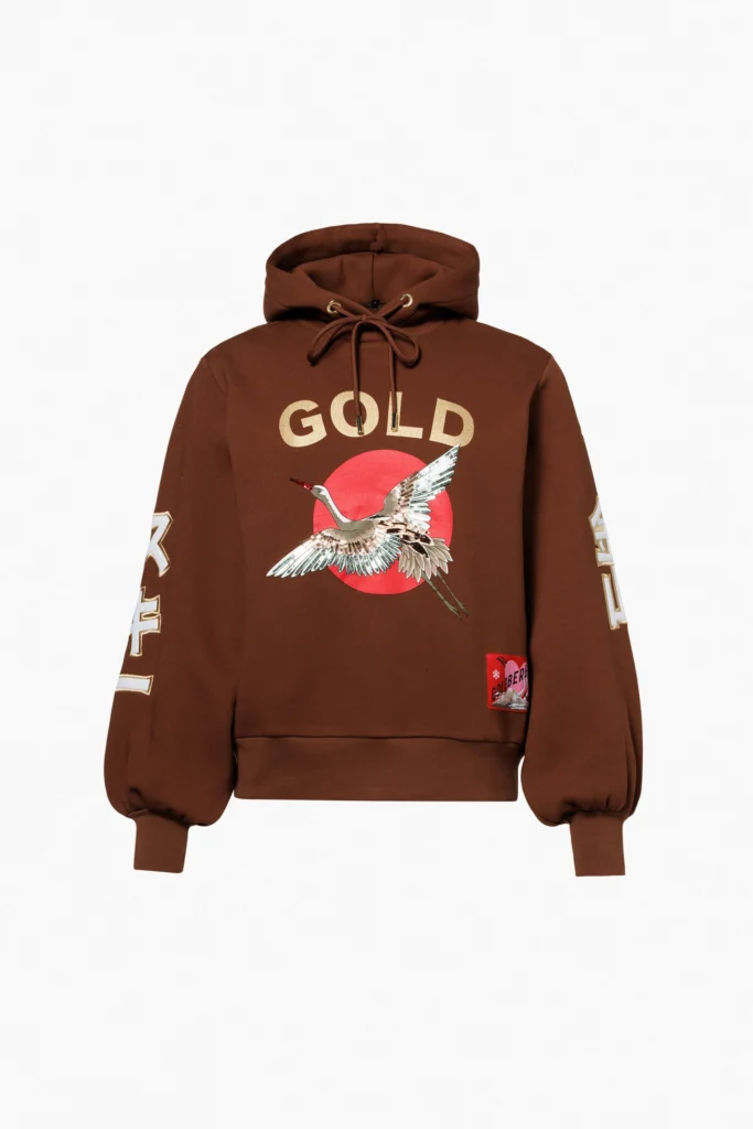 Goldbergh Tobu Hooded Sweater luxe dames trui met capuchon en merkdetails