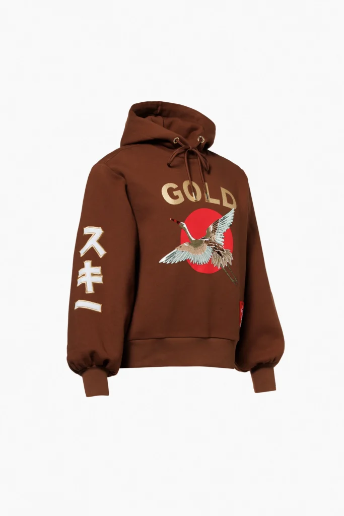 Goldbergh Tobu Hooded Sweater luxe dames trui met capuchon en merkdetails