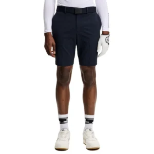 J.Lindeberg Vent Shorts GMPA14599-6855 JL Navy donkerblauwe technische golfshorts met zakken en subtiel logo