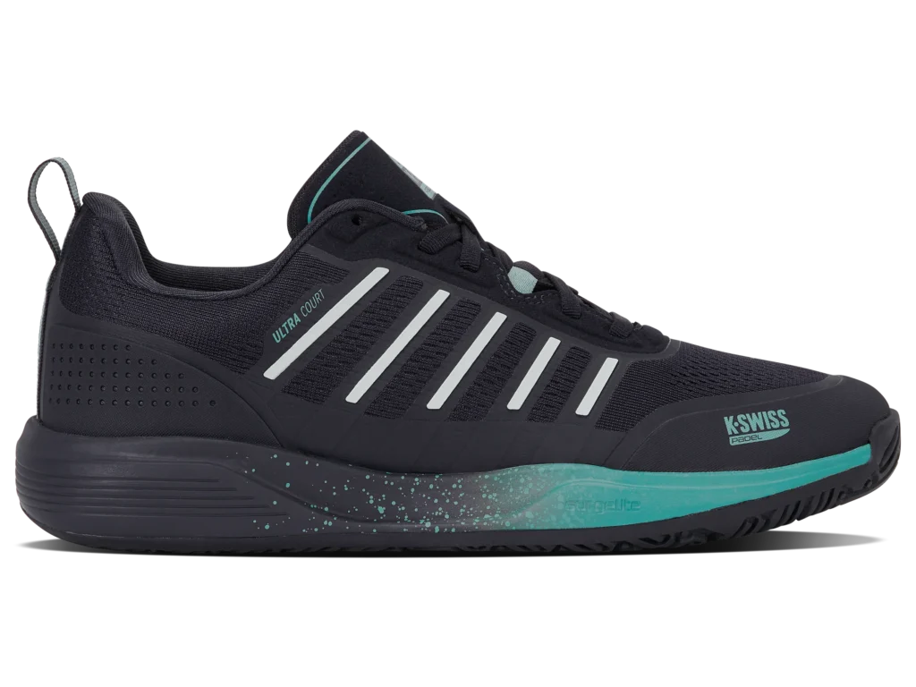 K-Swiss Ultra Court Padel heren padelschoenen in donkerblauw met speciaal padel-visgraatprofiel en stevige ondersteuning