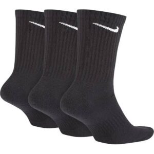 Nike Everyday Cushioned Training Sock SX7664-010 zwarte hoge sportsokken met Swoosh logo 3-pack