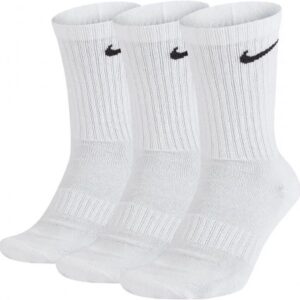 Nike Everyday Cushioned Training Sock SX7664-100 witte hoge sportsokken met zwart Swoosh logo 3-pack