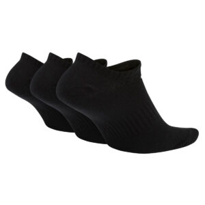 Nike Everyday Lightweight Footies SX7678-010 zwarte no-show sokken met wit Swoosh logo 3-pack