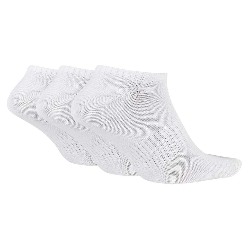 Nike Everyday Lightweight Footies SX7678-100 witte no-show sokken met zwart Swoosh logo 3-pack