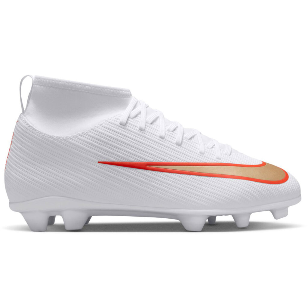 Nike JR Superfly 11 Club FG/MG IO1552-100 lichte kindervoetbalschoen met Dynamic Fit kraag