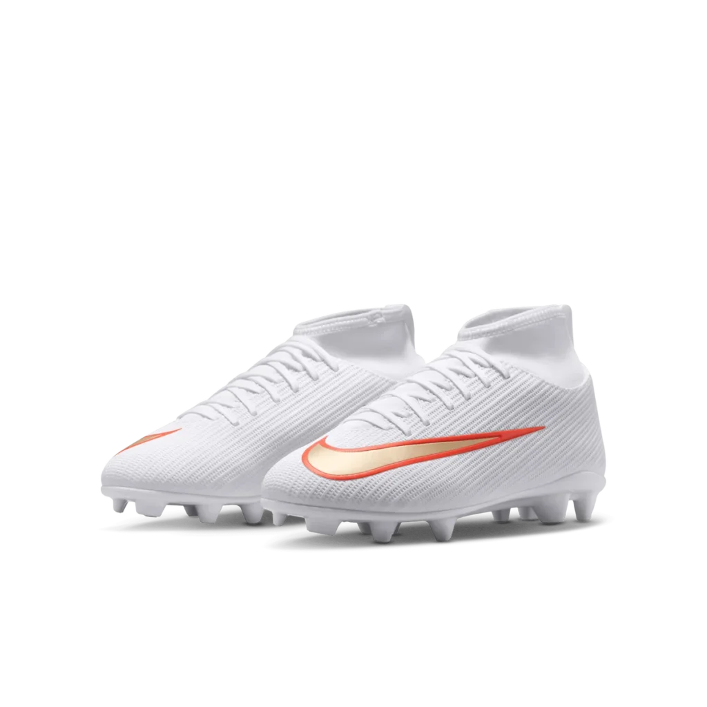 Nike JR Superfly 11 Club FG/MG IO1552-100 lichte kindervoetbalschoen met Dynamic Fit kraag