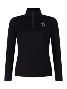 Protest 12662003 290 PRTSAVOY 1/4 zip active top zwarte dames skipully True Black