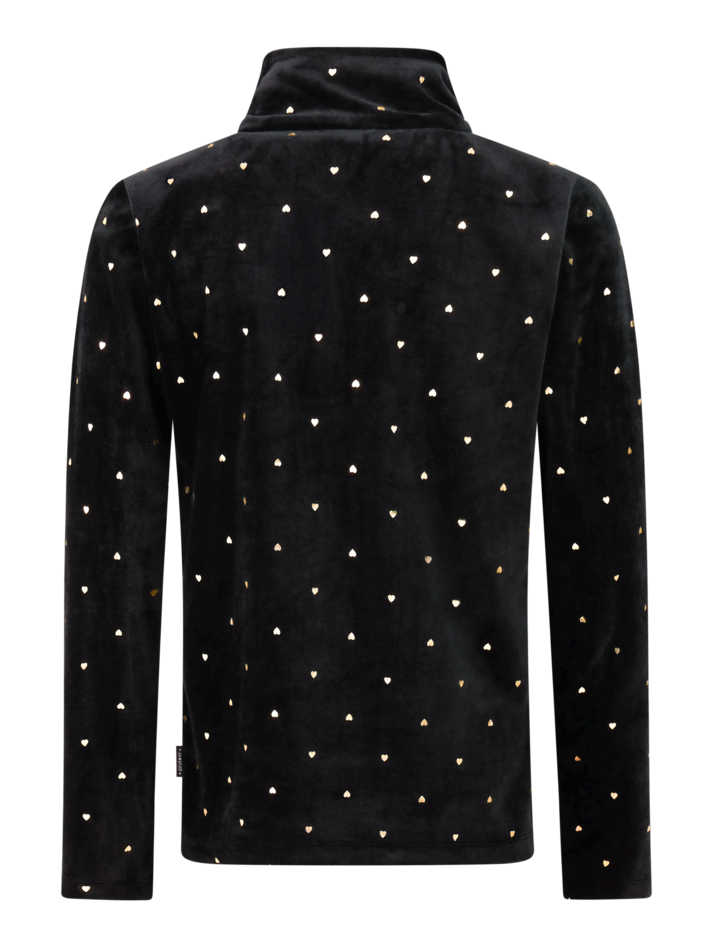 Protest PRTMarta JR 12962002 True Black zwarte meiden ski pulli met korte rits