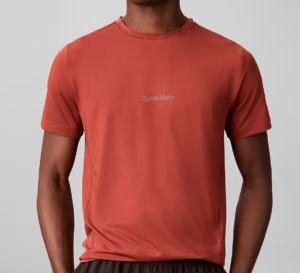 Calvin Klein LVGMS6K114 XWB Mesh Short Sleeve Tee ademend rood heren t-shirt Spiced Apple