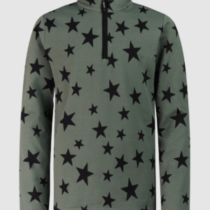 Protest PRTTopsy JR 12962004 Evergreen donkergroene meiden ski pulli met korte rits