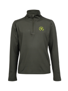 Brunotti 2423240331 6992 Toriny Boys Fleece donkergroene jongens skipully met korte rits Deep Green