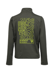 Brunotti 2423240331 6992 Toriny Boys Fleece donkergroene jongens skipully met korte rits Deep Green