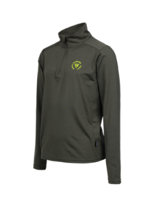 Brunotti 2423240331 6992 Toriny Boys Fleece donkergroene jongens skipully met korte rits Deep Green