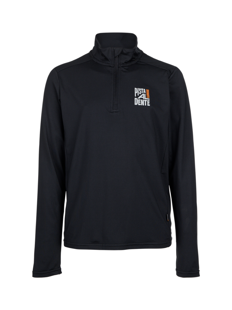 Brunotti 2423240331 9999 Toriny Boys Fleece zwarte jongens skipully met korte rits Black