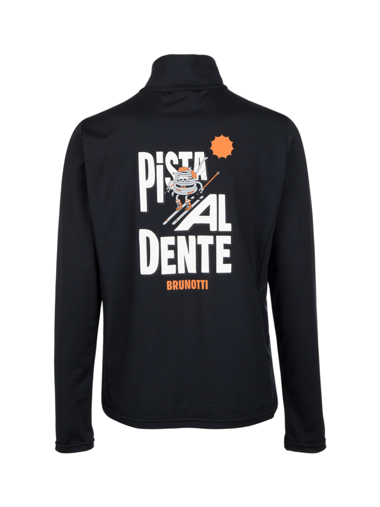 Brunotti 2423240331 9999 Toriny Boys Fleece zwarte jongens skipully met korte rits Black