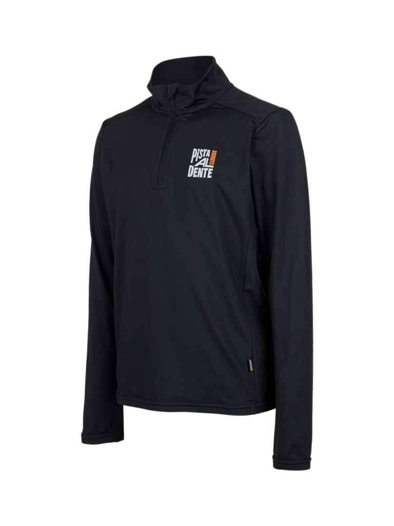 Brunotti 2423240331 9999 Toriny Boys Fleece zwarte jongens skipully met korte rits Black