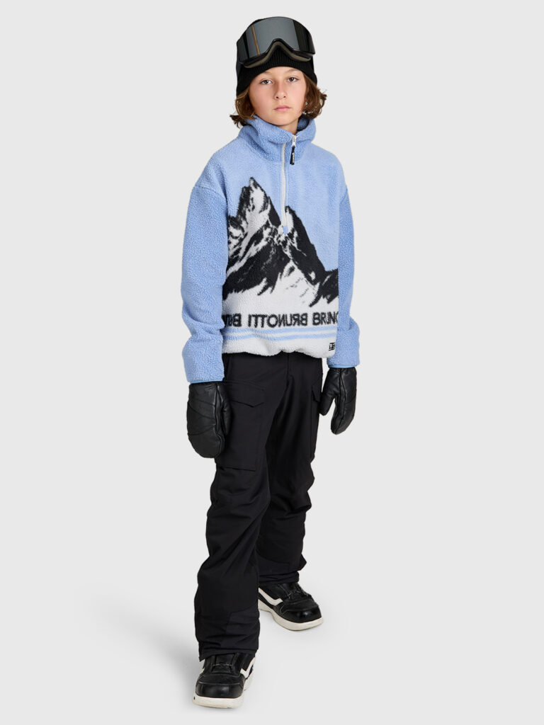 Brunotti 2623220327 9999 Footraily-Cargo Boys Snow Pants zwarte jongens skibroek met cargozakken Black
