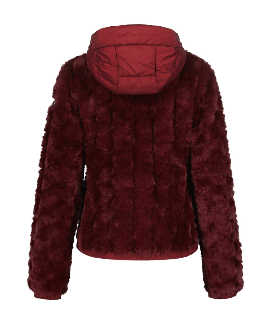 Luhta inkiniemi 232236413L 670 670 carmine rode damesjas met capuchon