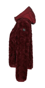Luhta inkiniemi 232236413L 670 670 carmine rode damesjas met capuchon