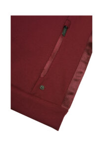 Luhta Erika 232327339L670 rood zacht damesvest met glanzende bies