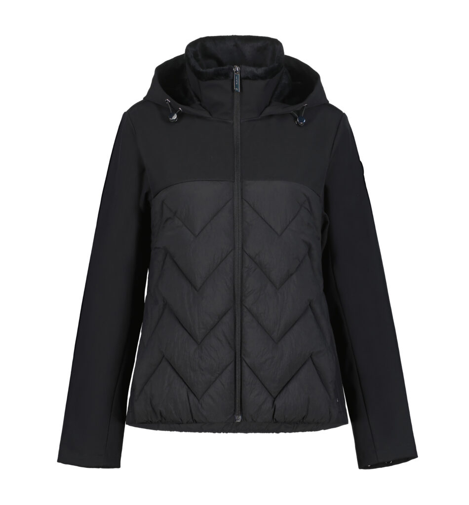 Luhta Auvola 232402384L990 zwarte dames softshell jas waterkolom 8000/3000
