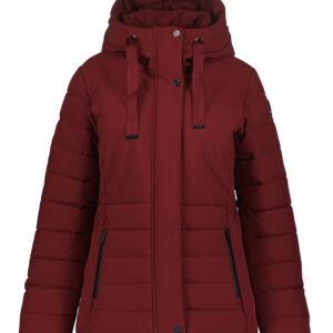 Luhta Haukka 232456364L670 rood dames jack met capuchon en ritssluiting