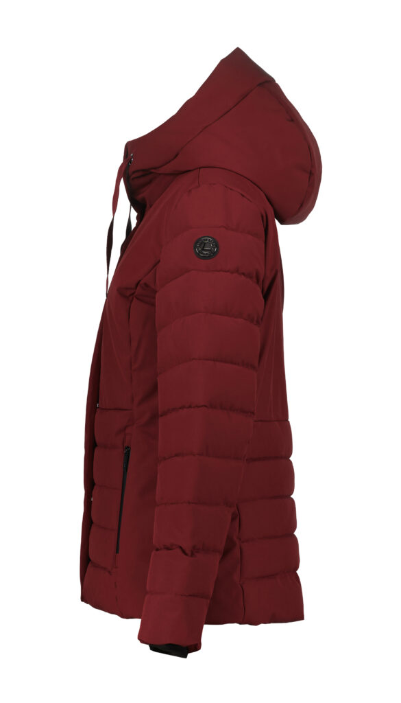 Luhta Haukka 232456364L670 rood dames jack met capuchon en ritssluiting