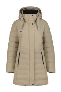Luhta Haukala 232457364L-031 stijlvolle damesjas met capuchon en merkdetail
