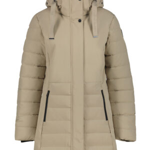 Luhta Haukala 232457364L-031 stijlvolle damesjas met capuchon en merkdetail