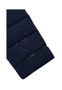 Luhta Haukala 232457364L-390 donkerblauwe damesjas met capuchon en merkdetail