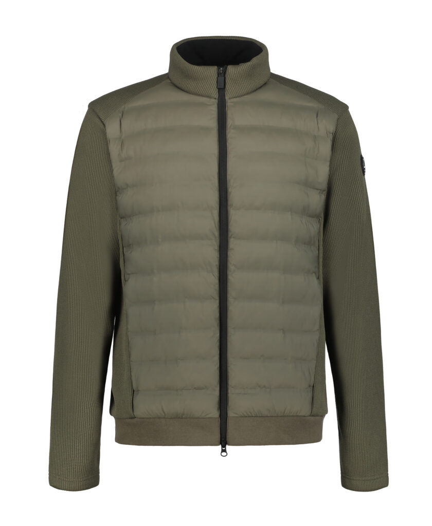 Luhta Achtila 232573324L580 groen hybride heren jack met gewatteerde voorkant en stretch
