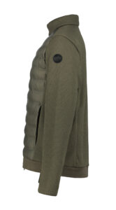 Luhta Achtila 232573324L580 groen hybride heren jack met gewatteerde voorkant en stretch
